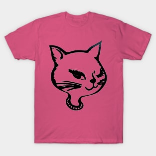 Retro Winking Cat T-Shirt